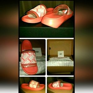 Women's UGG NIB Sz 8 Ruette Slide, SHADE:CORAL